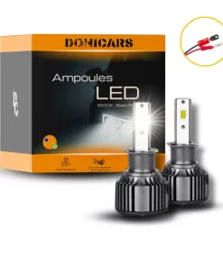 Pack ampoules LED H3 DAEWOO Nubira A trois volumes (J150) (06.1999 à 07.2002) - 72W Blanc pur