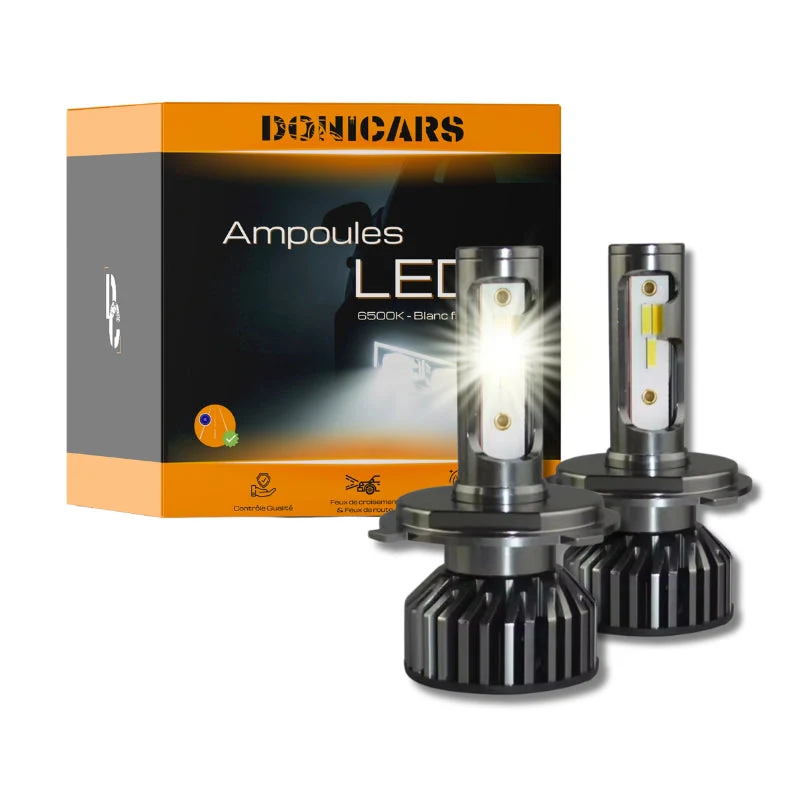 Pack Ampoules LED H4 AUDI Quattro 85 (10.1988 à 12.1996) - Blanc 72W